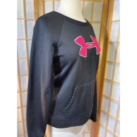 UnderāArmourāStormĀ LgāPinkāandāBlackāSweatshirt - Picture 11 of 12